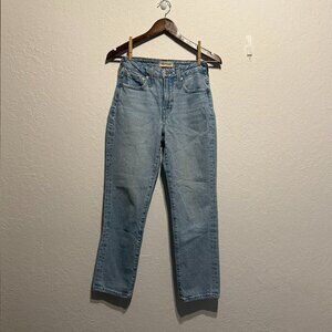 Madewell The Perfect Vintage Jean 24P Light Wash High Rise Cropped Denim Petite